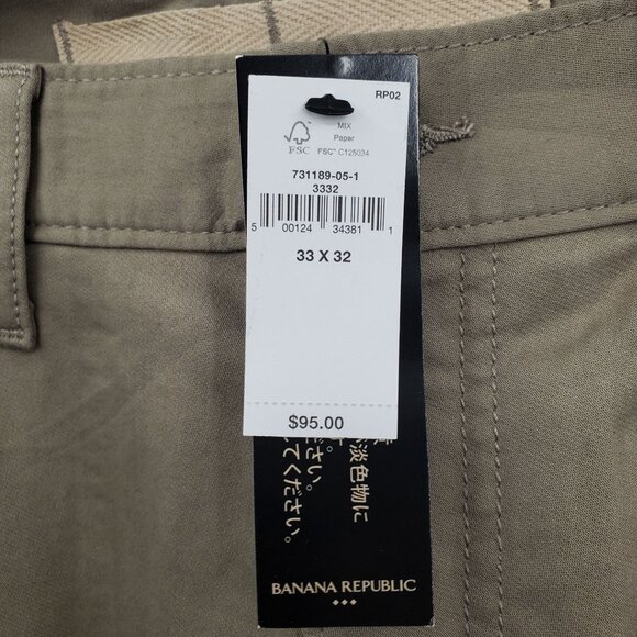 Banana Republic Slim Fit Travel Jean Men Size 33 X 32 NWT Tapered Leg Opening - Picture 5 of 16